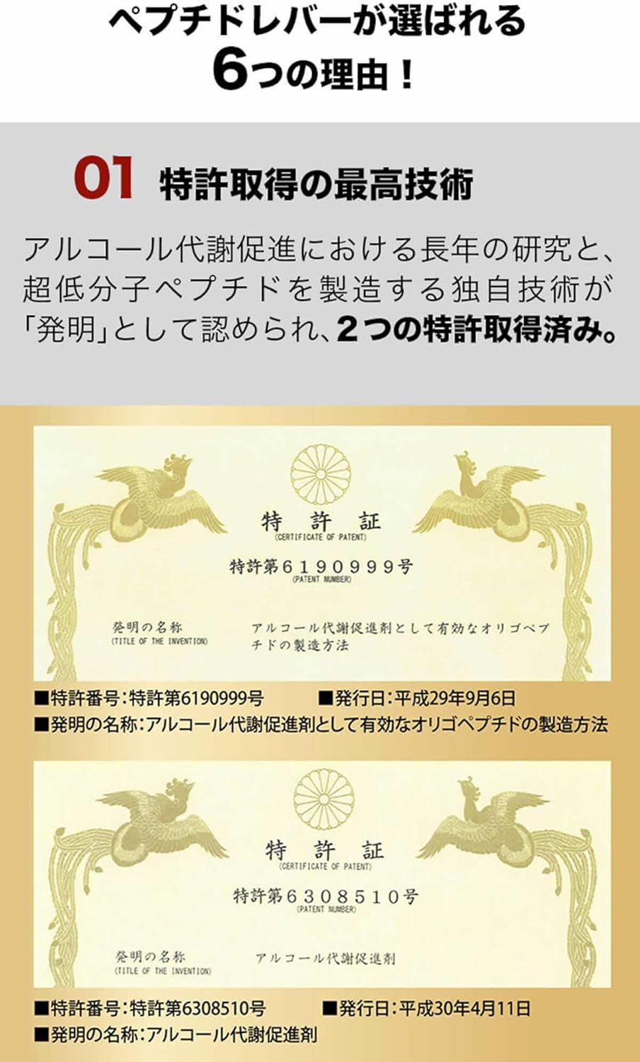ハシゴ酒対策サプリメント 超低分子オリゴペプチド2400mg 120粒 個包装 国内製造