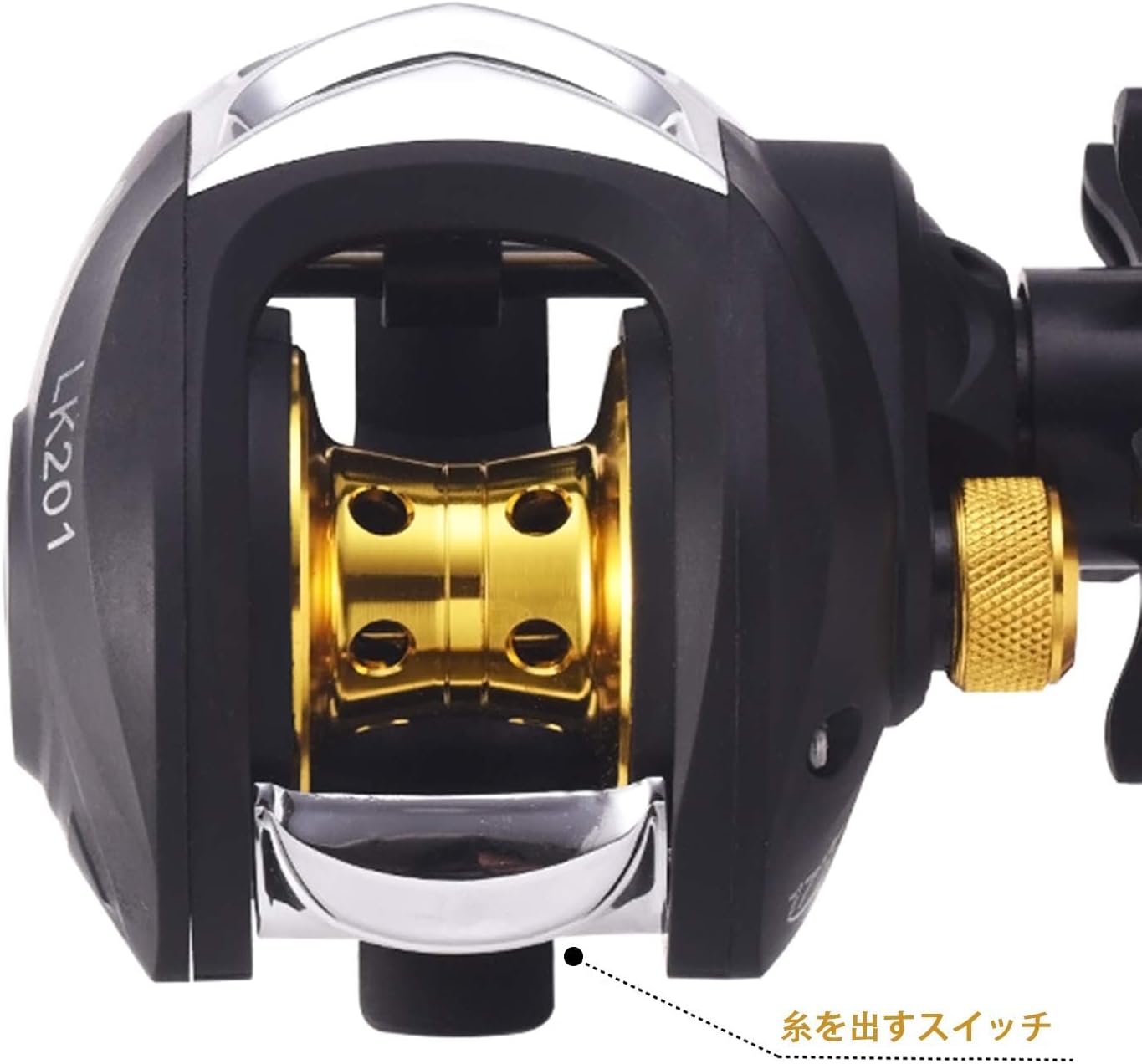 バス釣り用マグネットブレーキ軽量ベイトリール 7.2:1ギア比 8kgドラグ力
