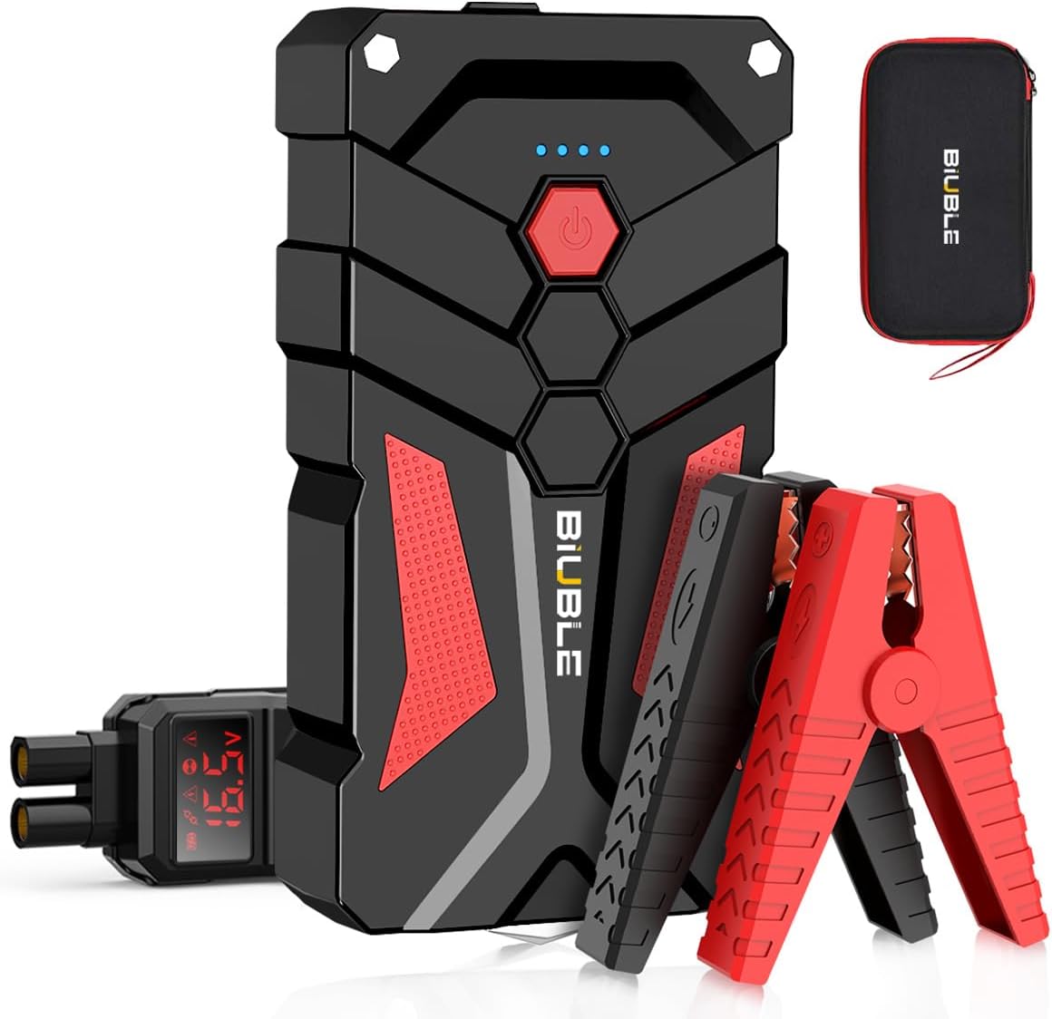 緊急用ジャンプスターター 21800mAh 3000Aピーク 12V 車用LEDライト付き