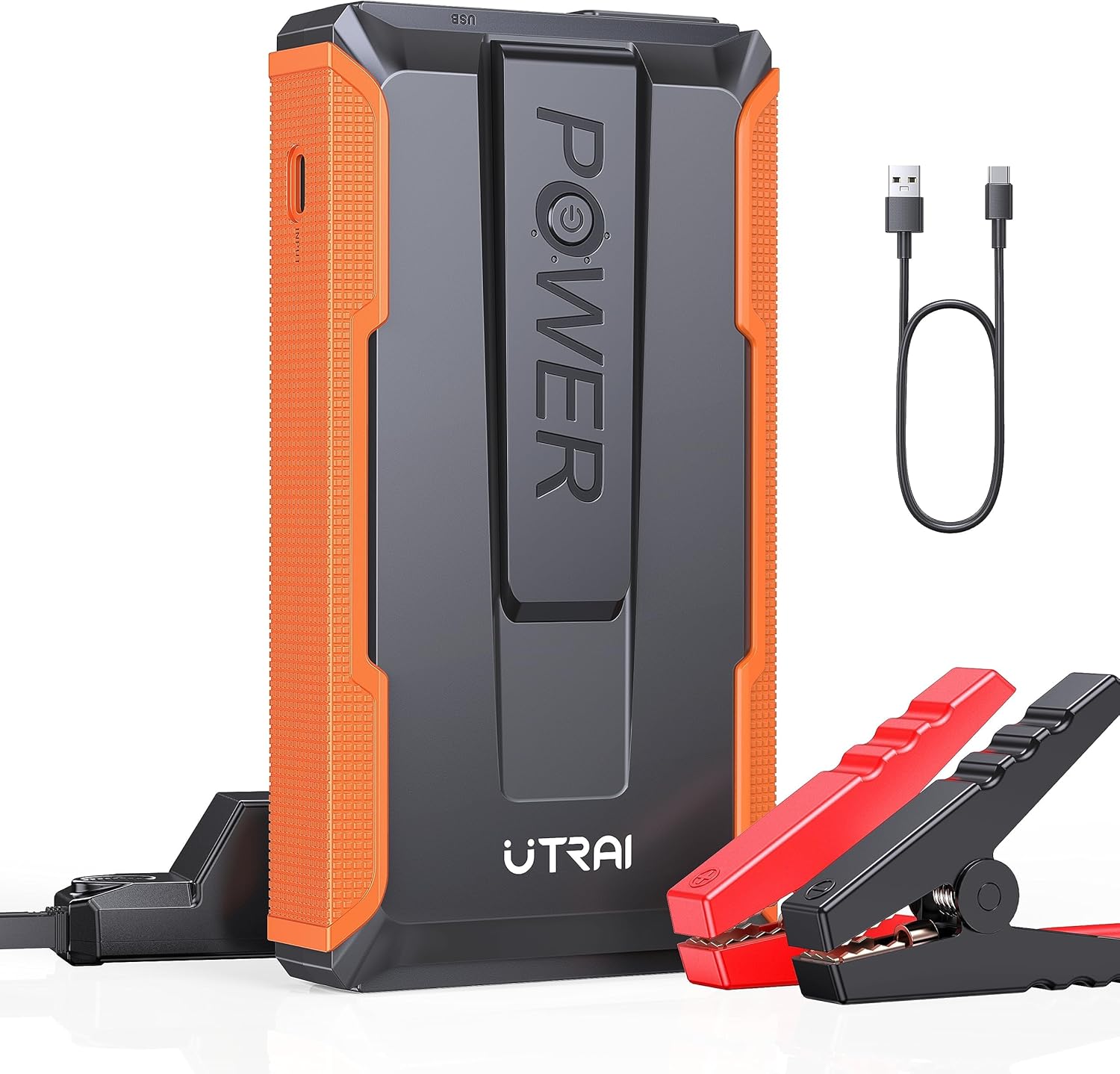 UTRAI 12V 車用 エンジンスターター 2000A ピーク電流 モバイルバッテリー機能 LEDライト搭載 PSE認証