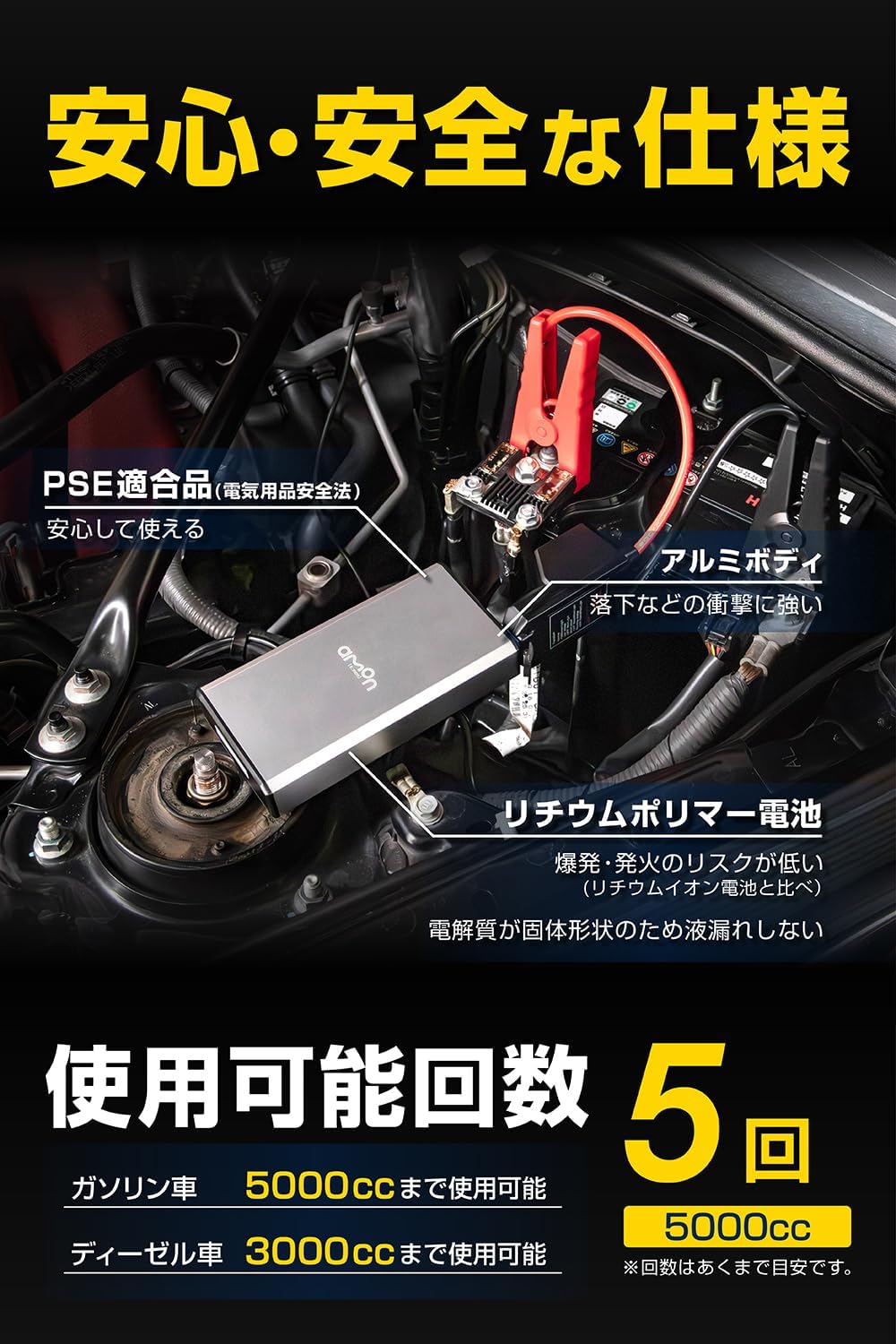 12V車専用ジャンプスターター シルバー 国内メーカー保証1年 土屋圭市推奨