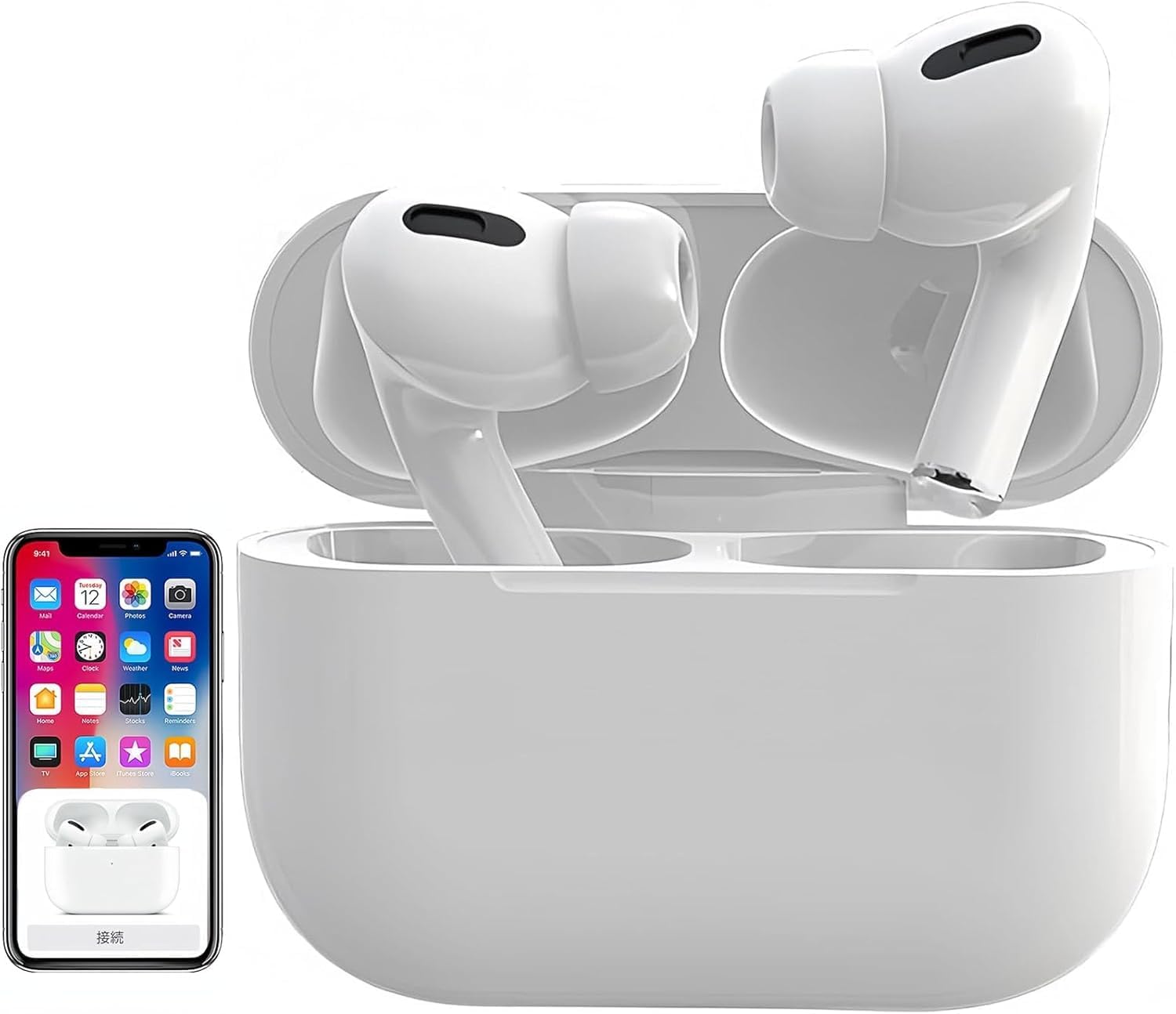 エアポッズプロ Bluetooth ワイヤレスイヤフォン HI-FI 通話ノイズキャンセル 防水 IPX7