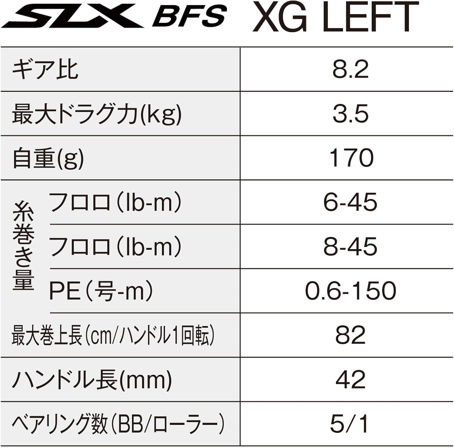 25SLX BFS ベイトリール XG（右/左） - シマノ