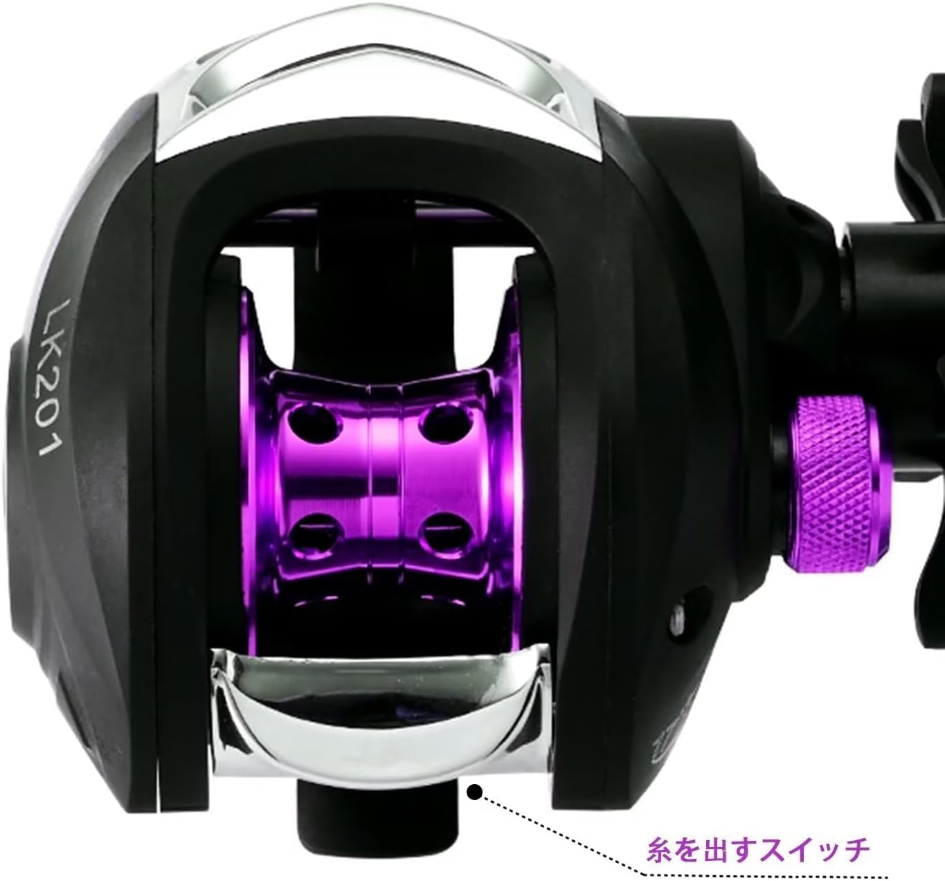海釣り・淡水釣り対応 軽量マグネットブレーキベイトリール 7.2:1ギア比 8kg最大ドラグ力