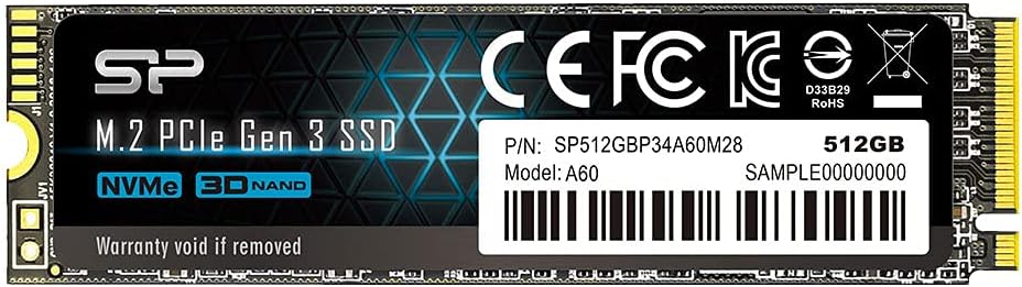 シリコンパワー 512GB SSD M.2 PCIe 3.0 NVMe P34A60シリーズ 5年保証