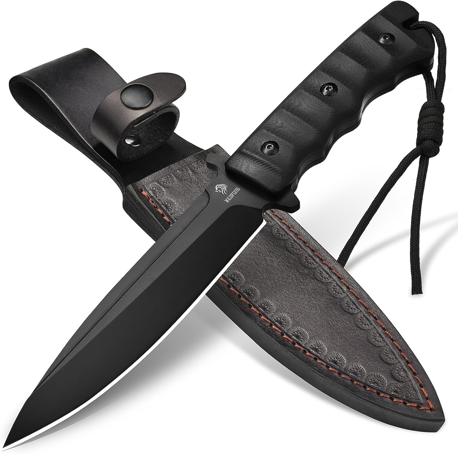 アウトドア用シースナイフ ダーク・フェニックス 4.6mm厚ブレード