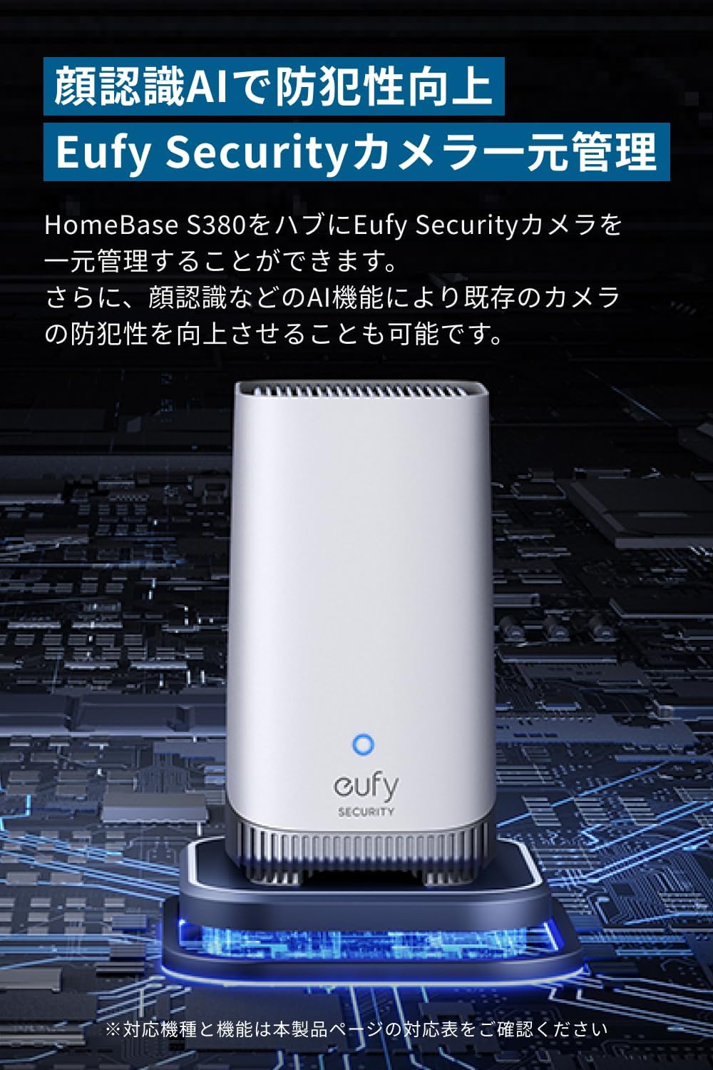 Anker Eufy HomeBase S380 (AI顔認識機能搭載ストレージ)【最大16TB拡張済み/暗号化技術/2.4GHz Wi-Fi】