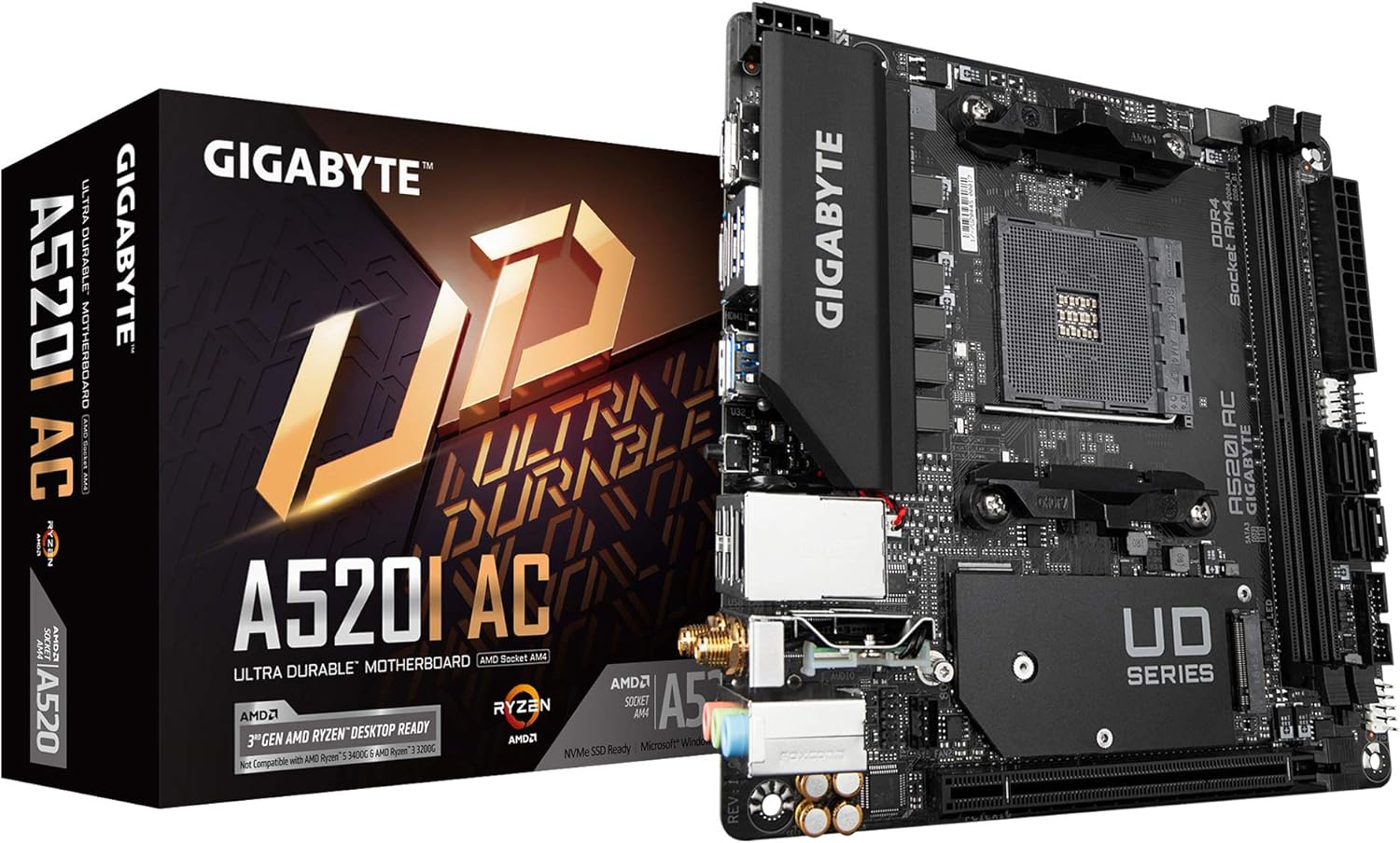 GIGABYTE A520I AC MiniITXマザーボード [AMD A520チップセット] MB5141