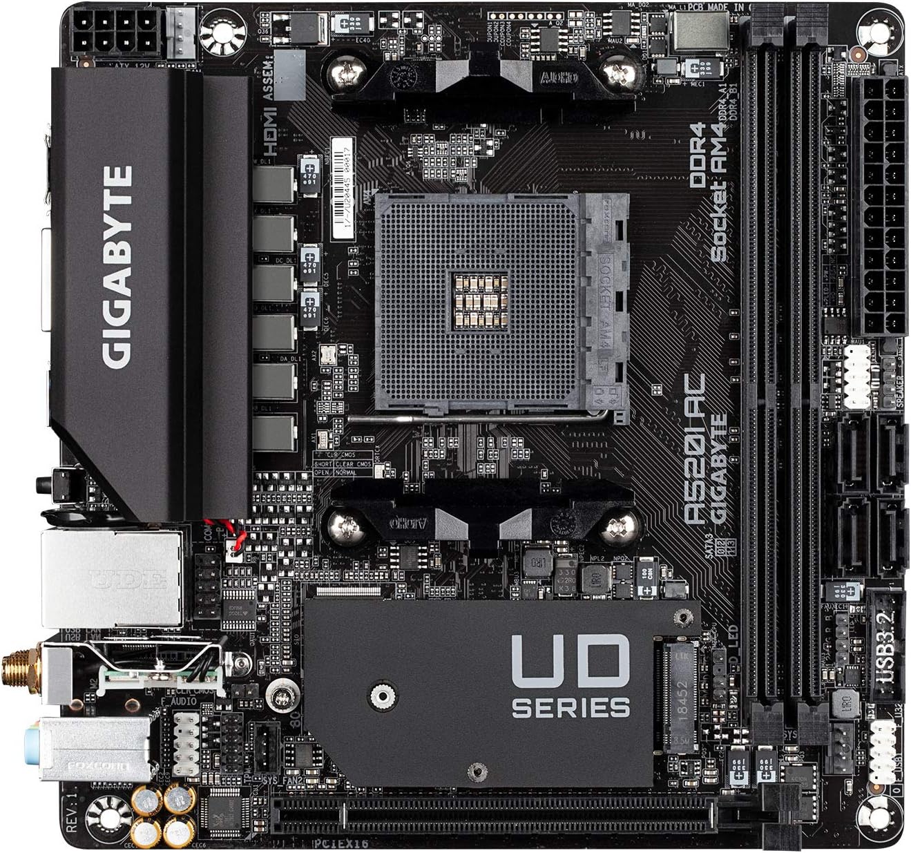 GIGABYTE A520I AC MiniITXマザーボード [AMD A520チップセット] MB5141