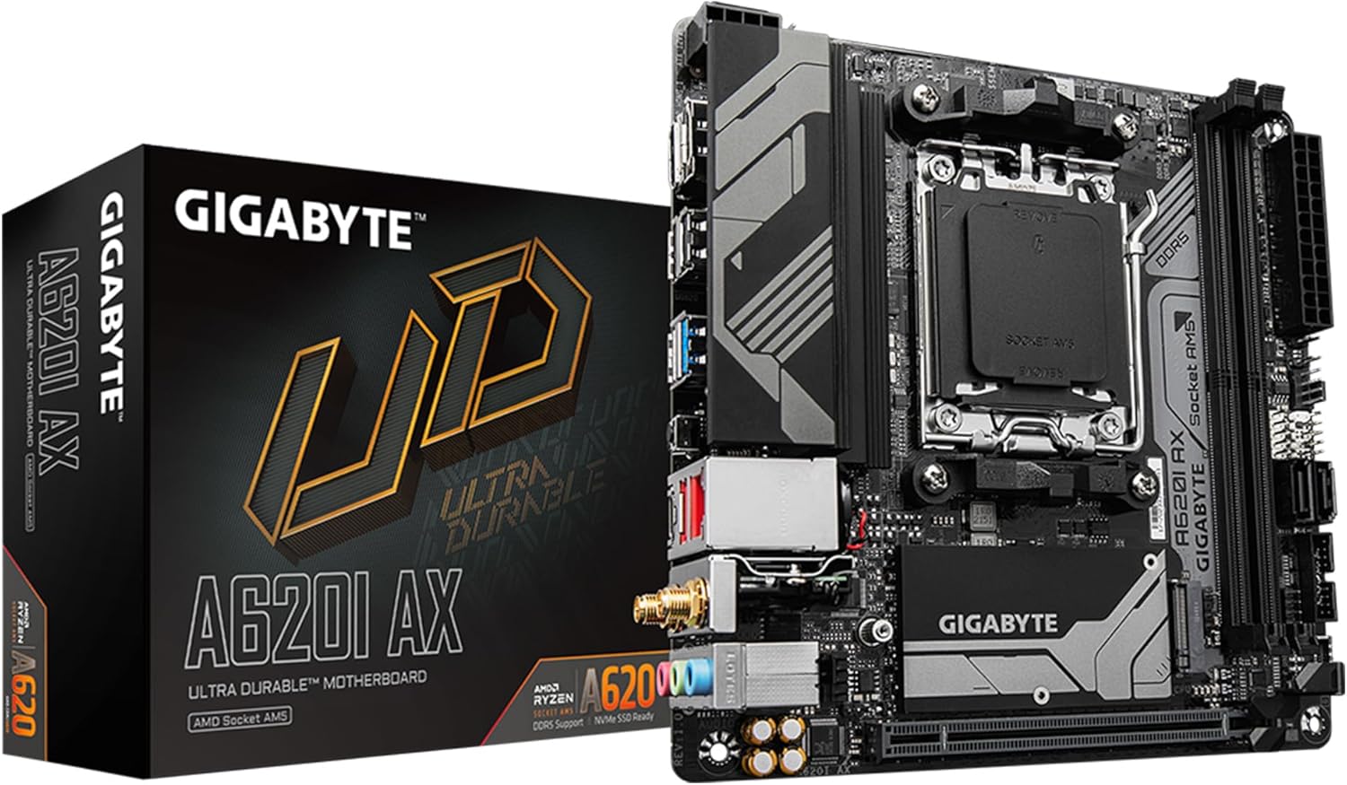 GIGABYTE A620I AX マザーボード Mini-ITX [AMD A620チップセット]