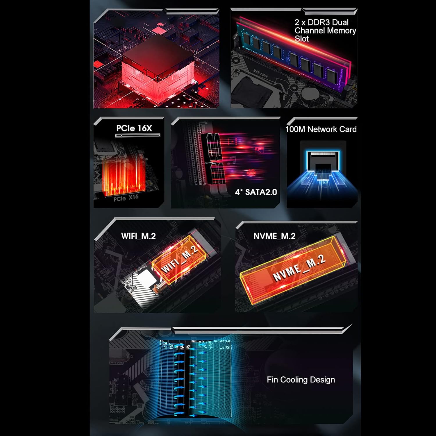 H61 ME Mini ITX マザーボード DDR3 LGA 1155 NVMe M.2 WiFi対応