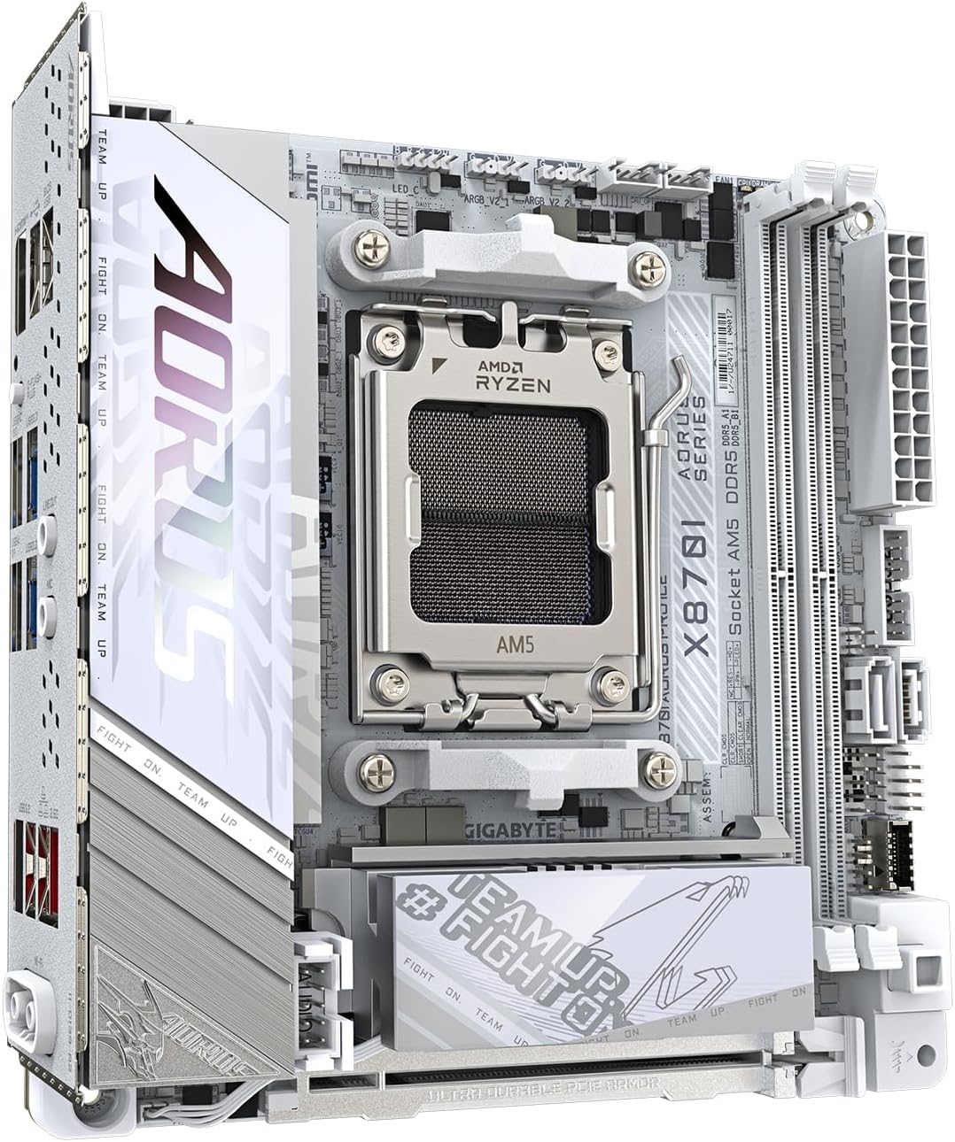 AMD Ryzen対応 ホワイト Mini-ITX ゲーミングマザーボード GIGABYTE X870I AORUS PRO ICE