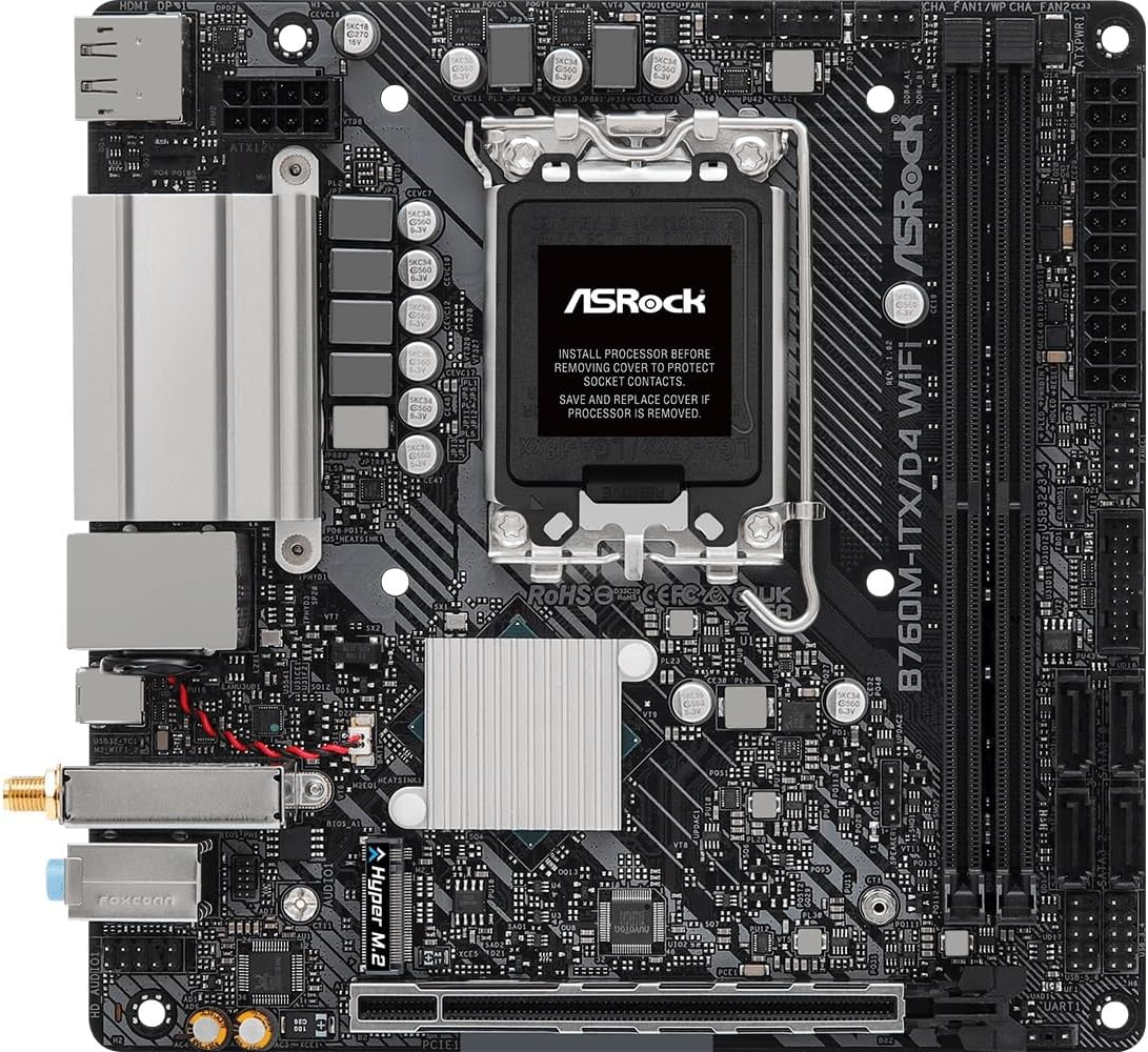 B760M-ITX/D4 WiFi マザーボード Intel 第12・13世代 CPU対応 DDR4 Mini ITX 【国内正規代理店品】