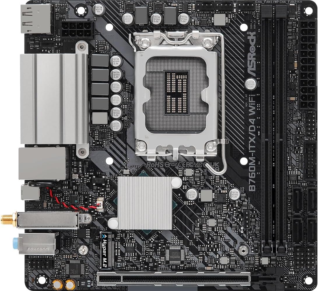B760M-ITX/D4 WiFi マザーボード Intel 第12・13世代 CPU対応 DDR4 Mini ITX 【国内正規代理店品】