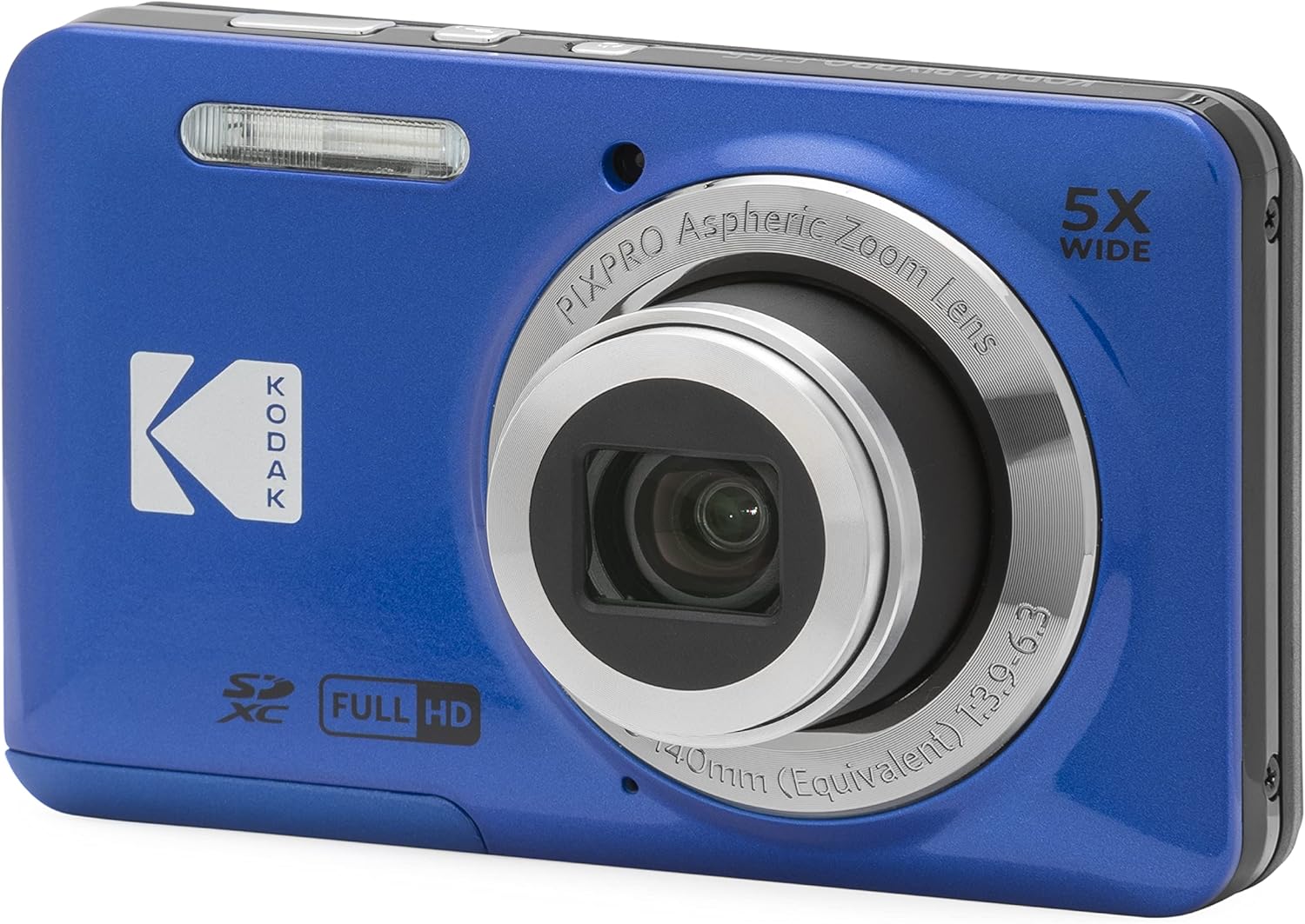 使いやすい16MPデジタルカメラ KODAK PIXPRO FZ55-BL 光学5倍ズーム ブルー