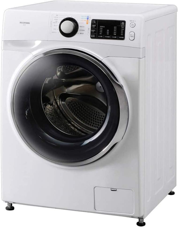 アイリスオーヤマ 温水洗浄機能付きドラム式洗濯機 7.5kg 左開き FL71-W/W