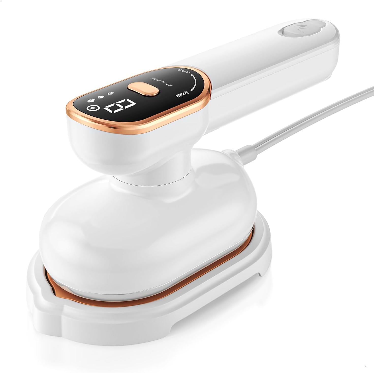 ハンディースチーマー 1000W 折り畳み式 旅行用 衣類スチーマー ハンガー掛け シワ伸ばし 大容量105ML ホワイト