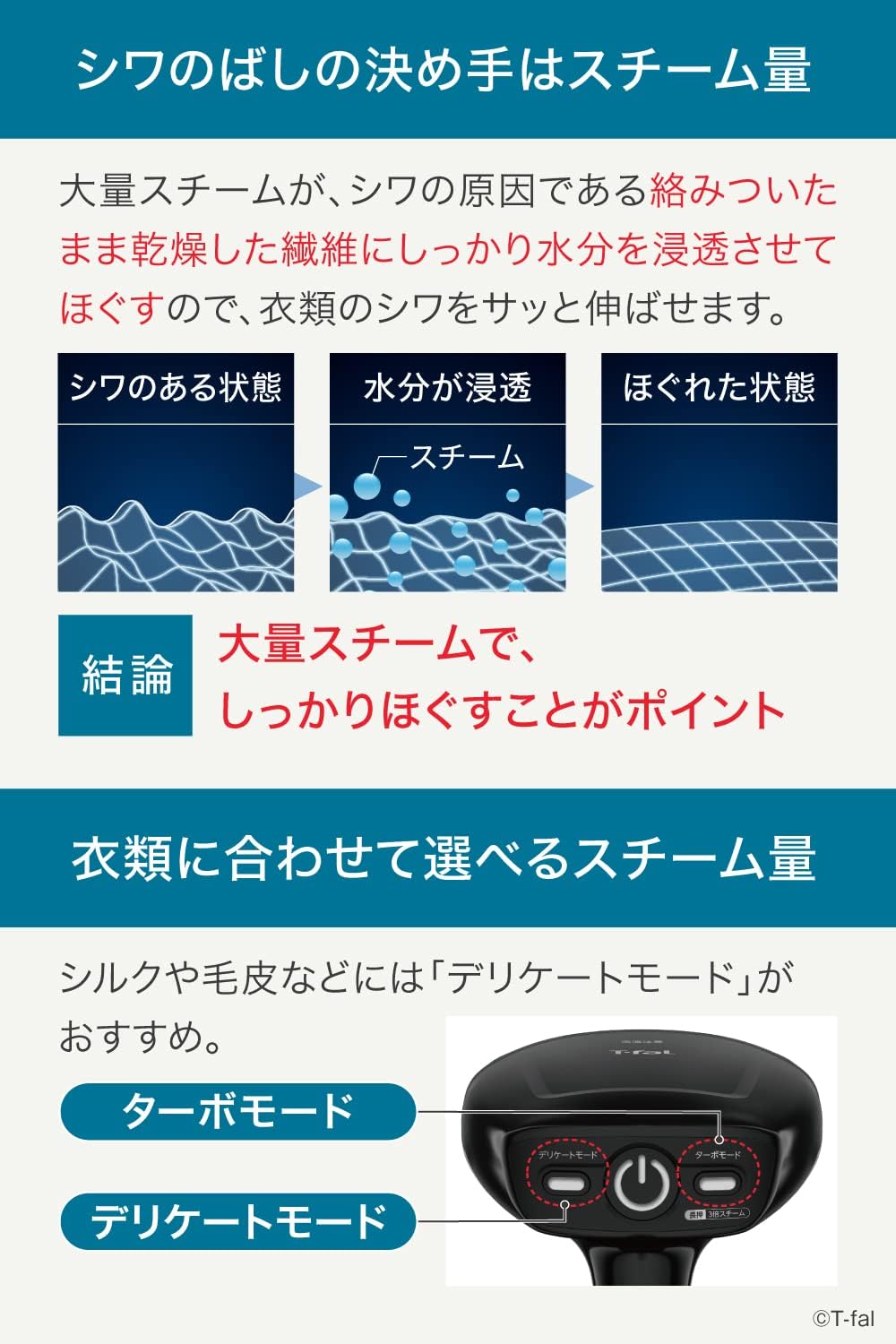 衣類スチーマー アクセススチームフォース DT8261J0 立ち上がり25秒 脱臭・除菌 連続スチーム約23g/分