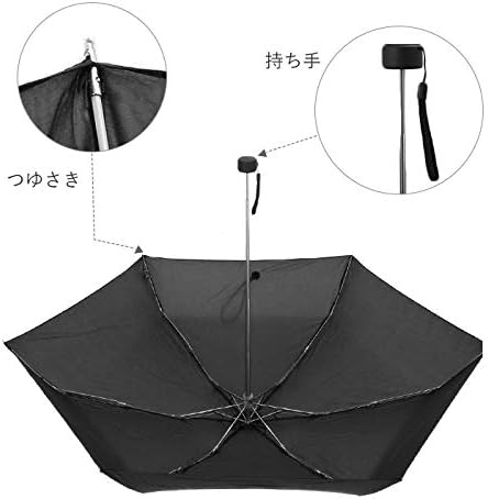 桜花柄の超軽量5段折りたたみ傘（レディース・通勤用・50cm・ベージュ）