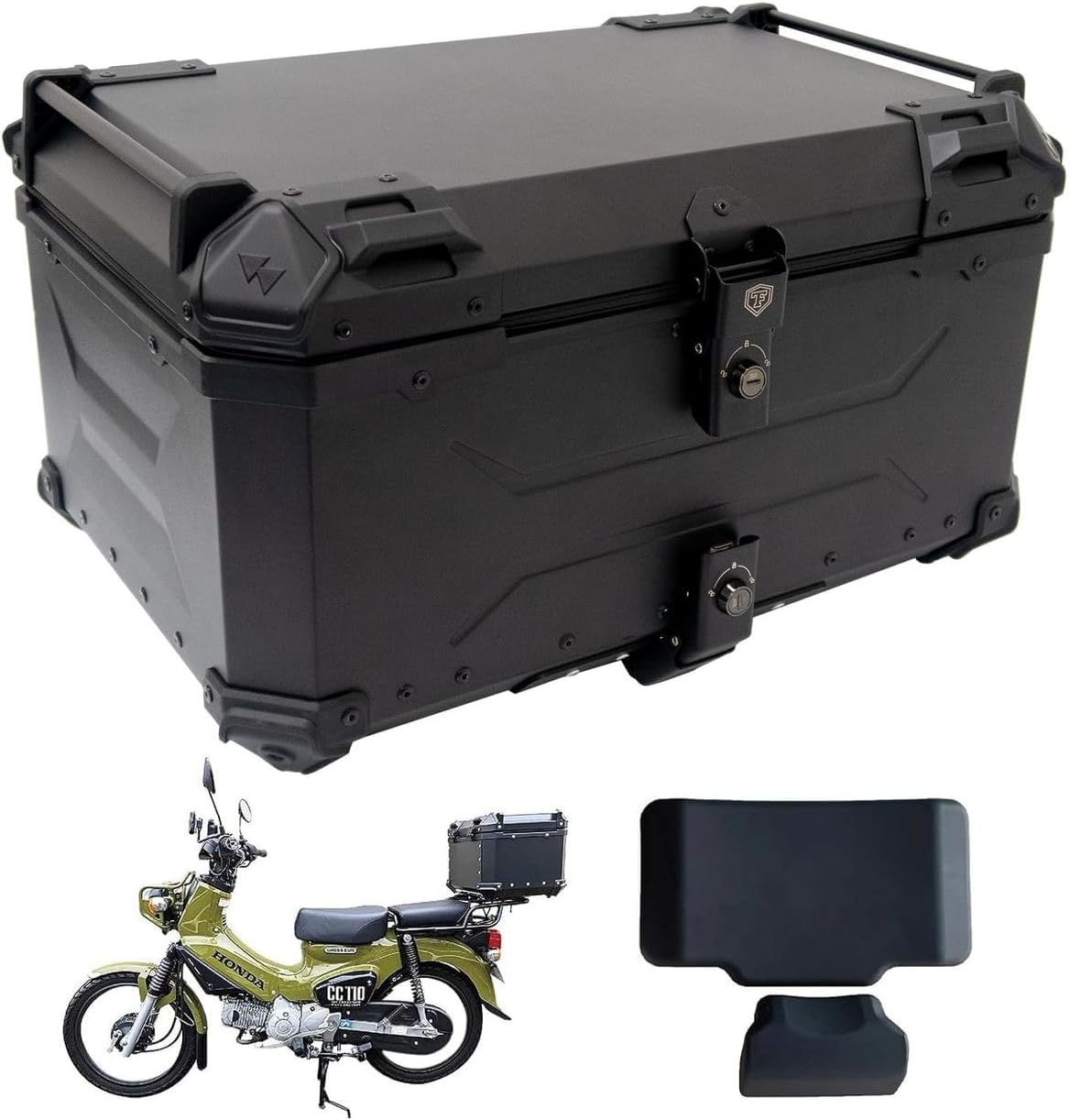 安心の日本製アルミ製65Lバイク用リアボックス・パニアケース（フルフェイス対応）