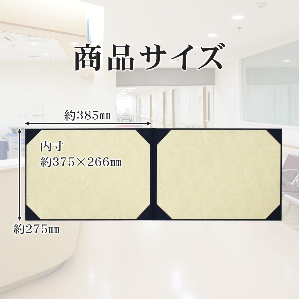 医師・薬剤師・理学療法士用認定証ファイル（紺）