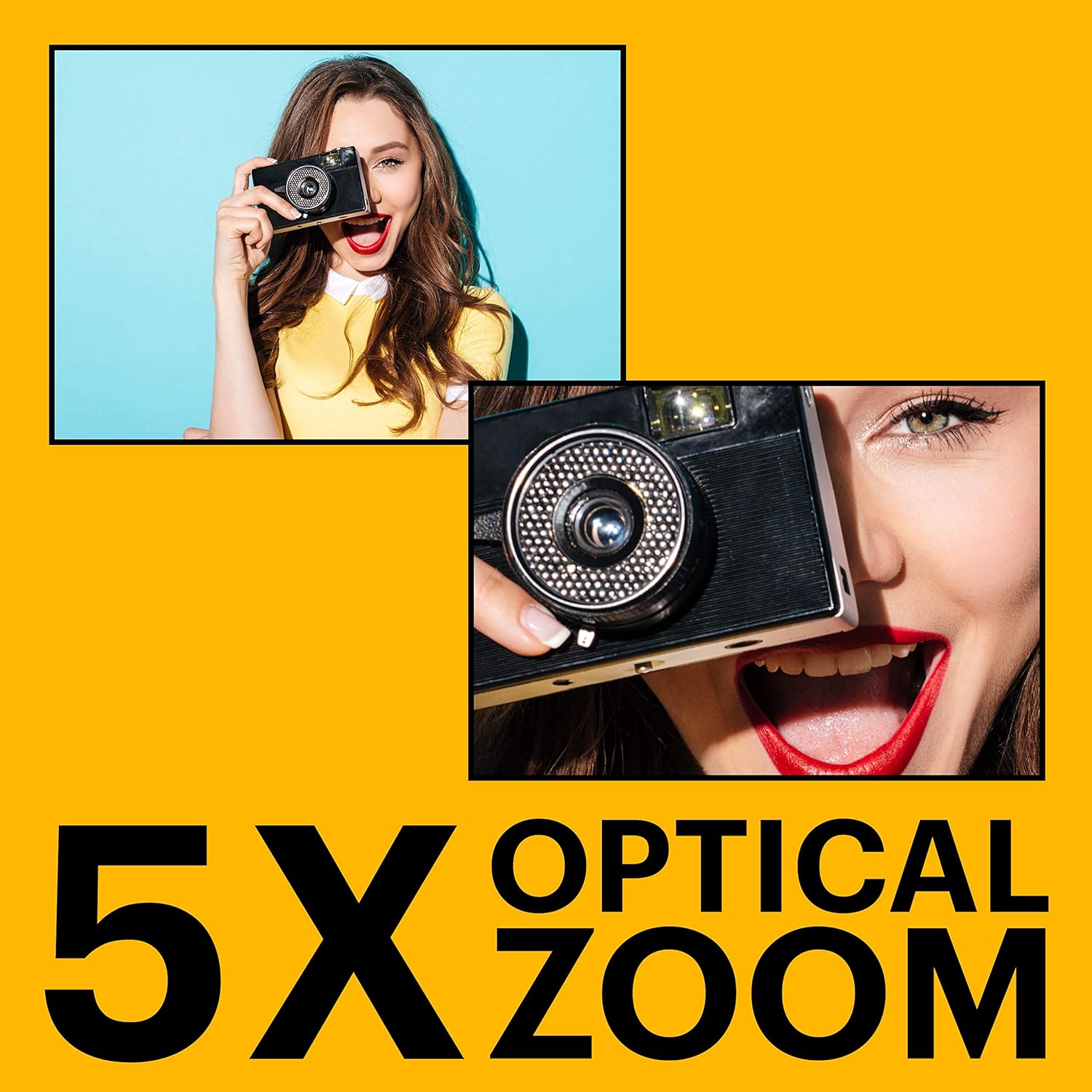 使いやすい16MPデジタルカメラ KODAK PIXPRO FZ55-RD 光学5倍ズーム 28mmレッド