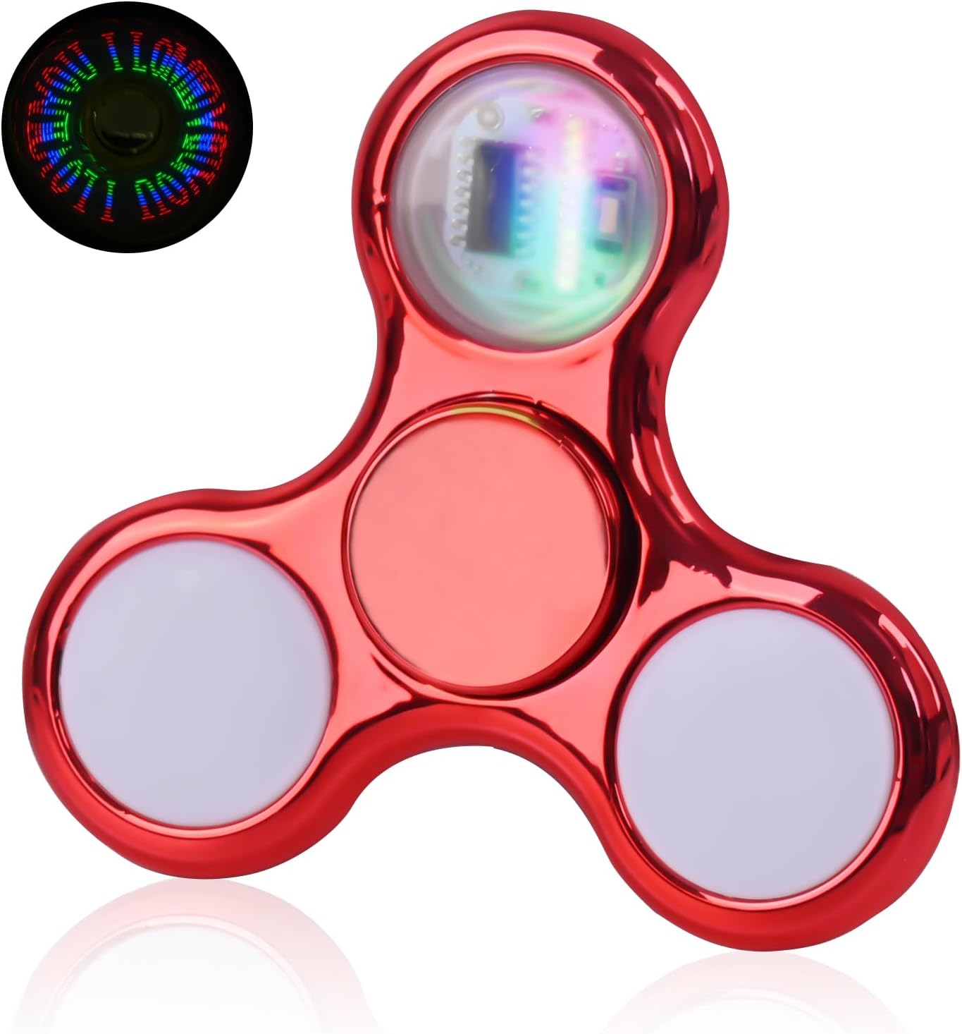 光るハンドスピナー 18種類の鮮やかなデザイン ストレス解消 大人・子供向け