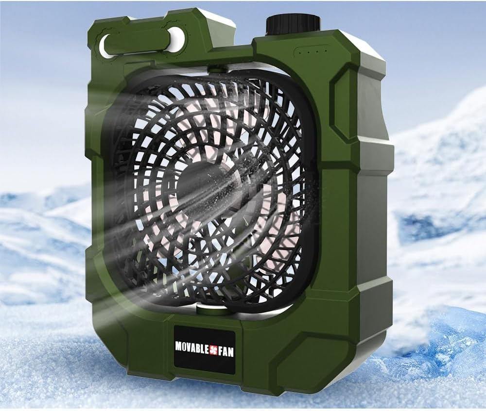 【2024年新型】USB充電式首振り扇風機 10400mAh大容量バッテリー 静音・軽量・コードレス・アウトドア対応