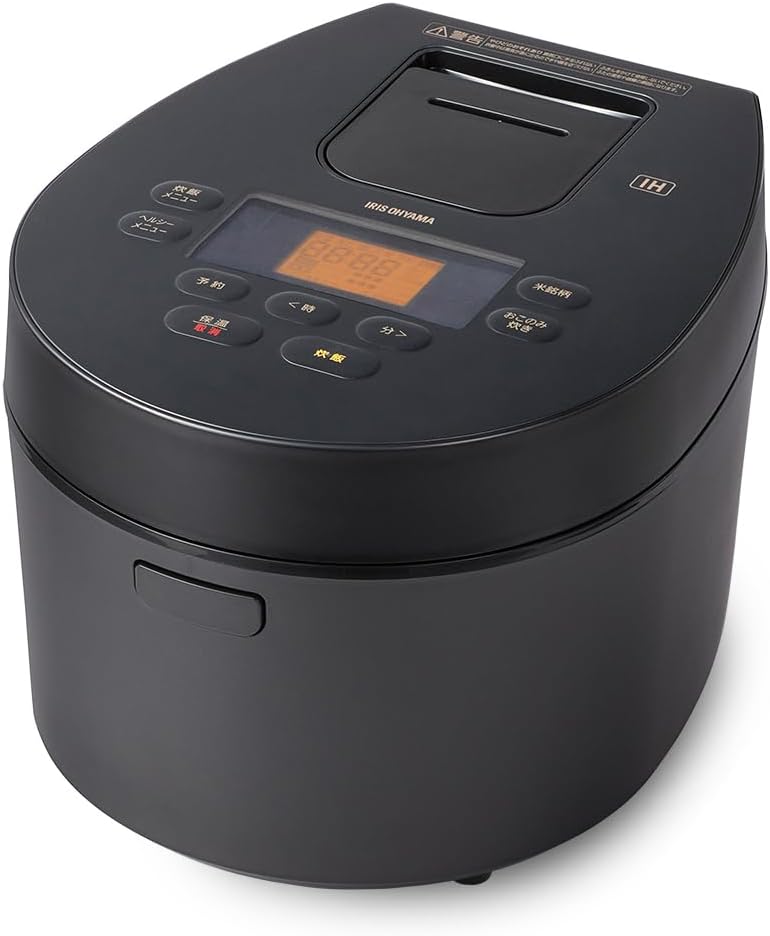低温調理機能付き IH炊飯器 5.5合 ブラック 一人暮らし向け 極厚火釜 50銘柄炊き分け