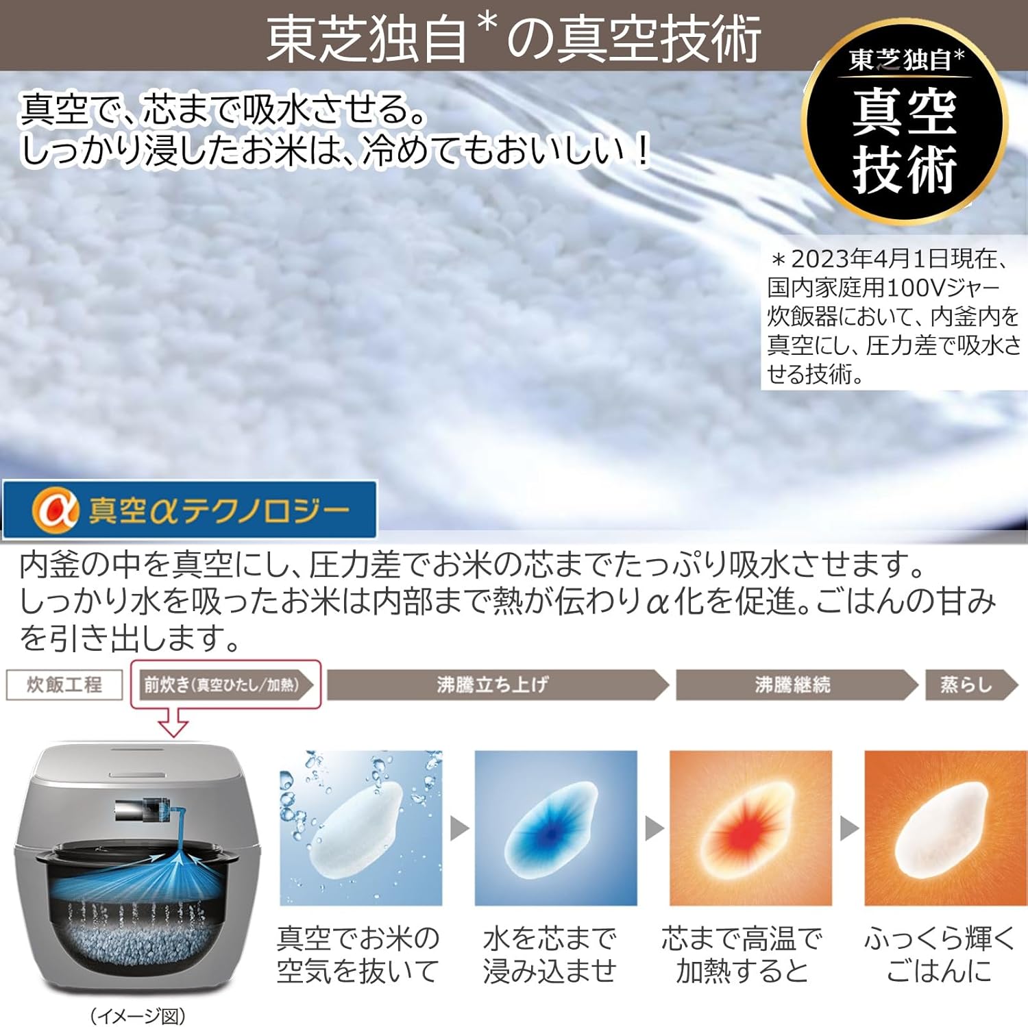 真空保温炊飯器 5.5合 RC-10VRV(K) グランブラック 日本製