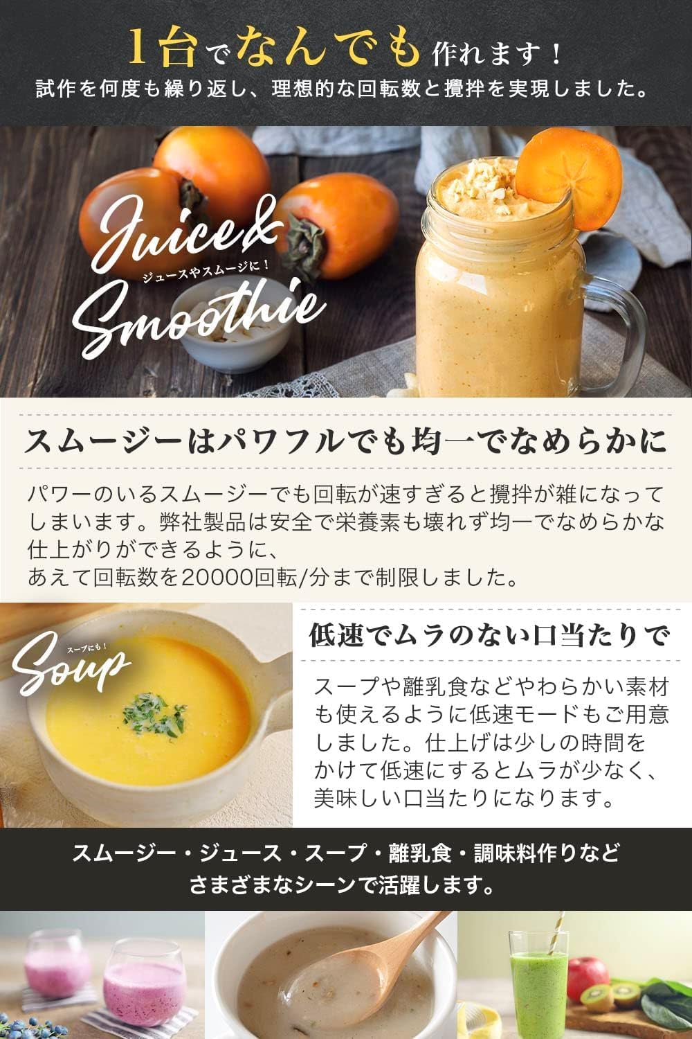 ハイパワー500Wジューサー 1500mlガラスボトル スムージー作りに最適