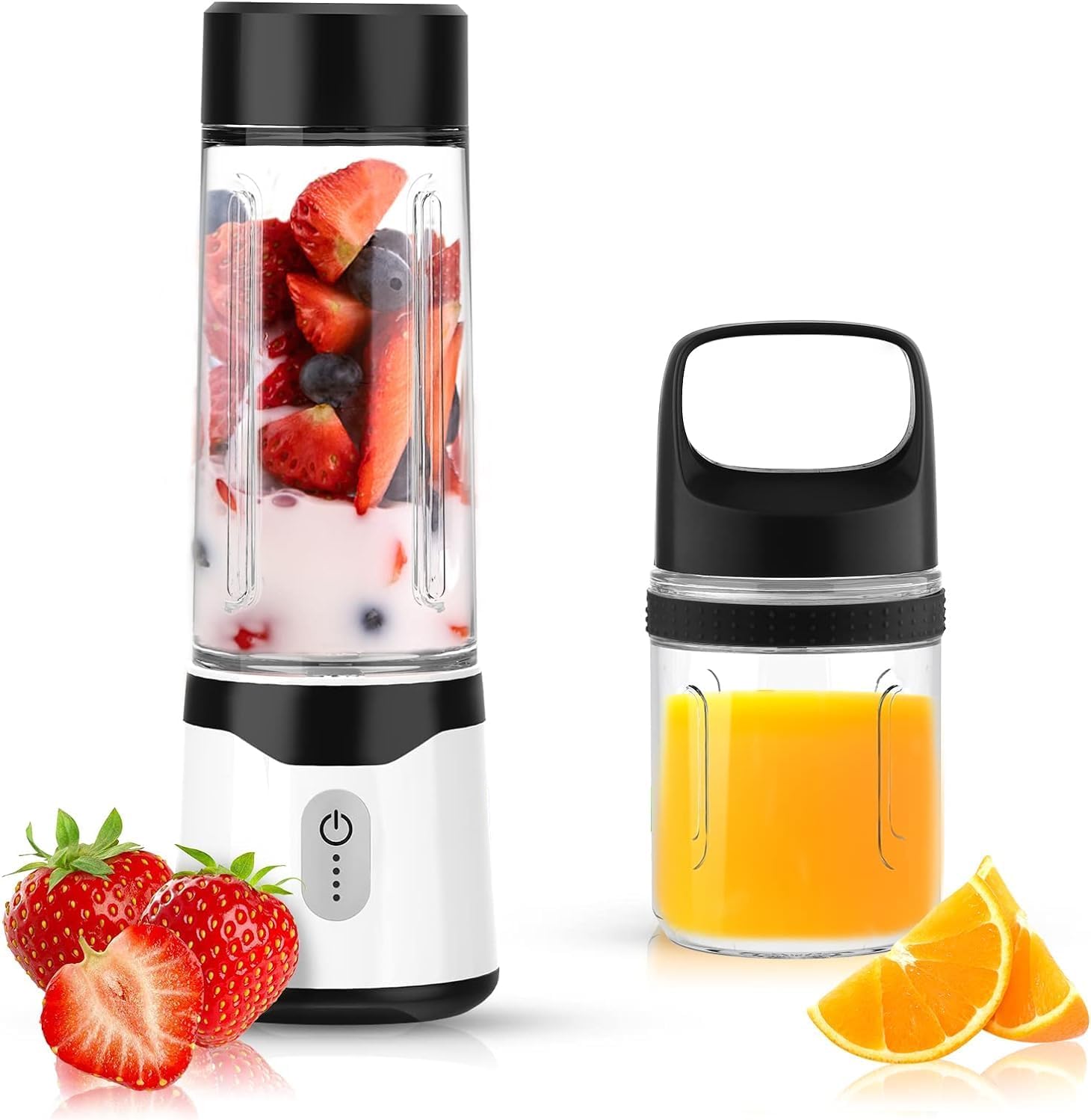 多機能USB充電式ジューサー 350ML/500ML - 野菜・果物用、持ち運び便利、バッテリー4000mAh
