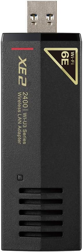 Wi-Fi 6E 対応 USB3.2 無線LAN子機 (ドライバー内蔵) WI-U3-2400XE2/N