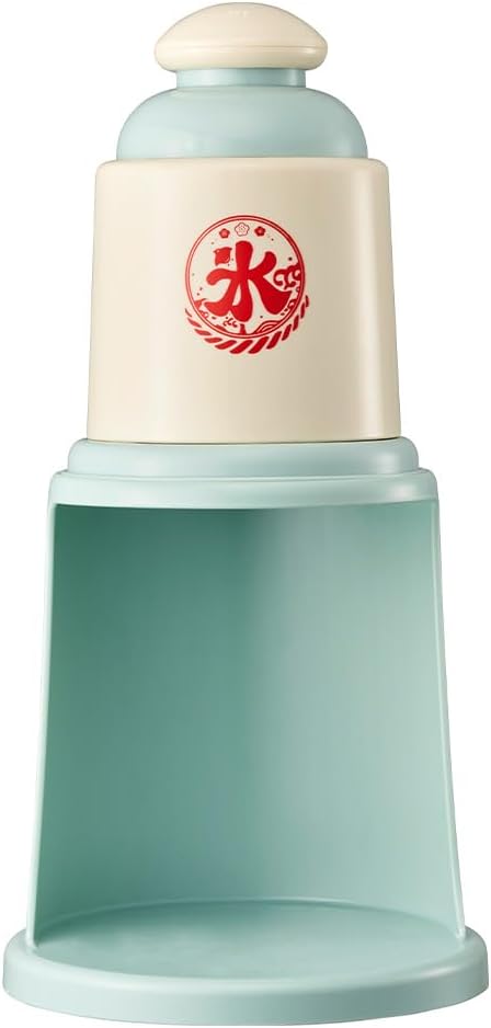 バラ氷対応 電動かき氷器 コンパクト収納 ふた付製氷カップ2個付き アイスグリーン