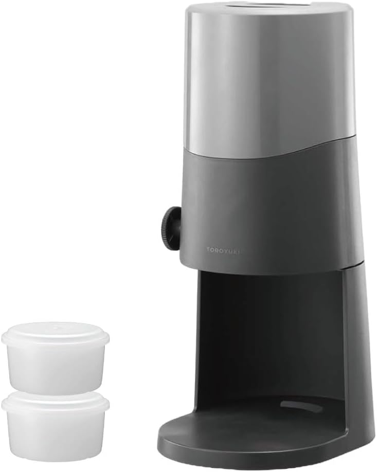 2025年モデル 電動かき氷器 刃高さ調節機能・製氷カップ2個付 ブラック