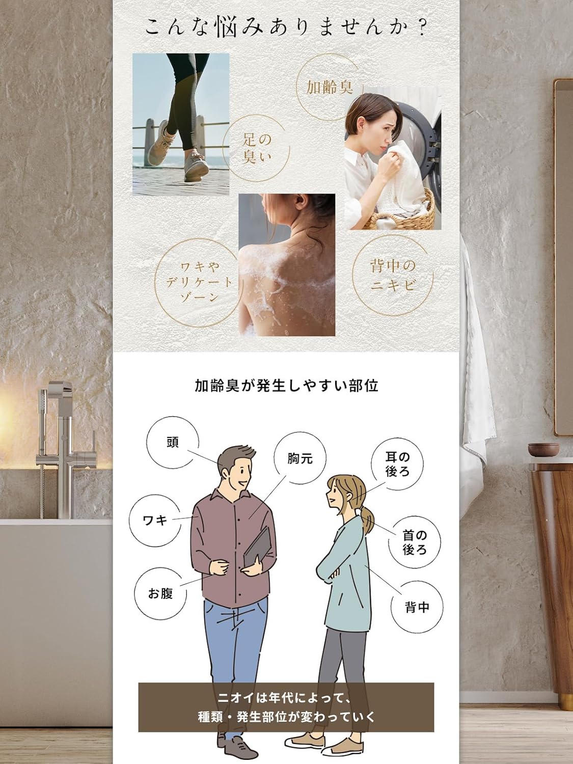 デオドラントボディソープ 本体450mL 敏感肌用 香り付き 保湿タイプ