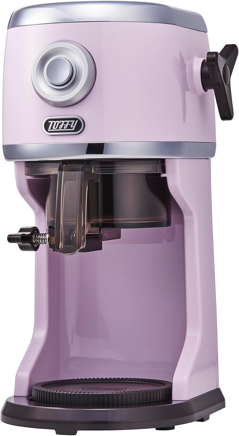 本格ふわふわかき氷器 K-IS14（2025年モデル） - 冷凍フルーツ・ミックス氷対応、製氷カップ付き (ラベンダーミスト)
