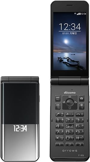 防水機能付き折りたたみ式スマートフォン FCNT arrows F-03L (ブラック) 3.4インチ 810万画素