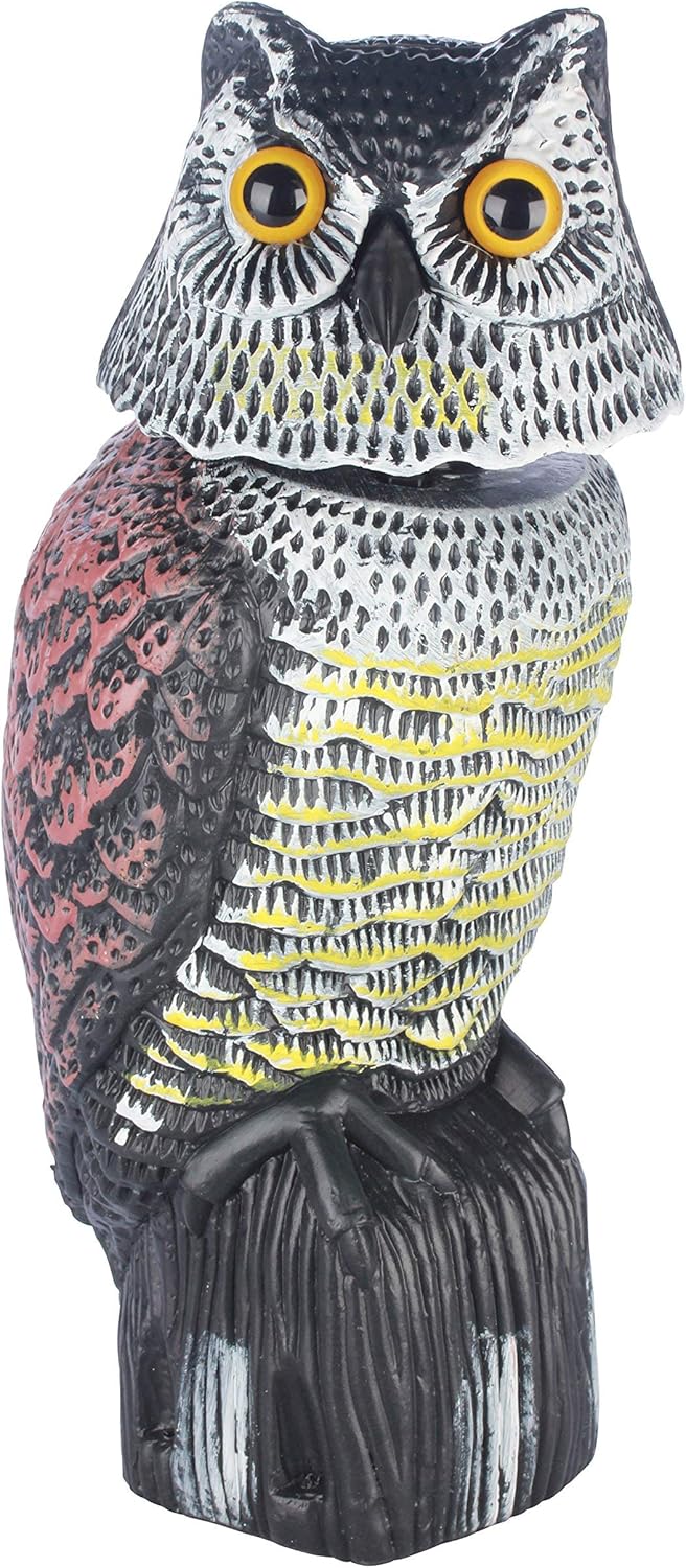 防鳥対策 防犯フクロウ 目玉で威嚇 本物そっくり 鳩・スズメ・カラス撃退
