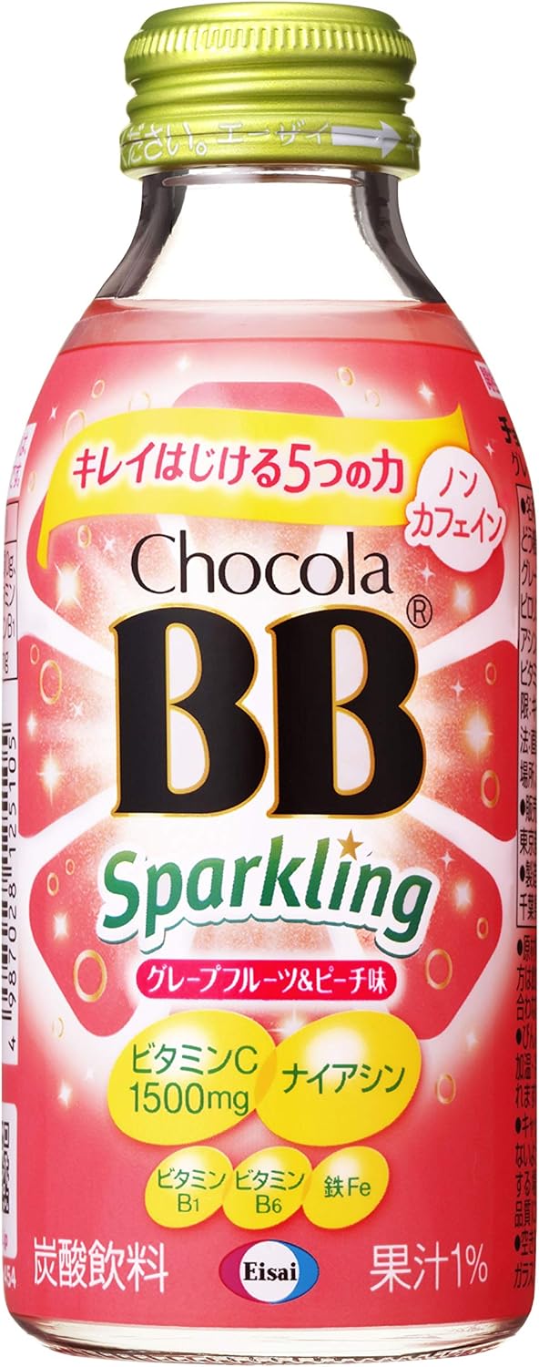 スパークリング栄養機能食品 チョコラBB グレープフルーツ&ピーチ味 140ml×24本