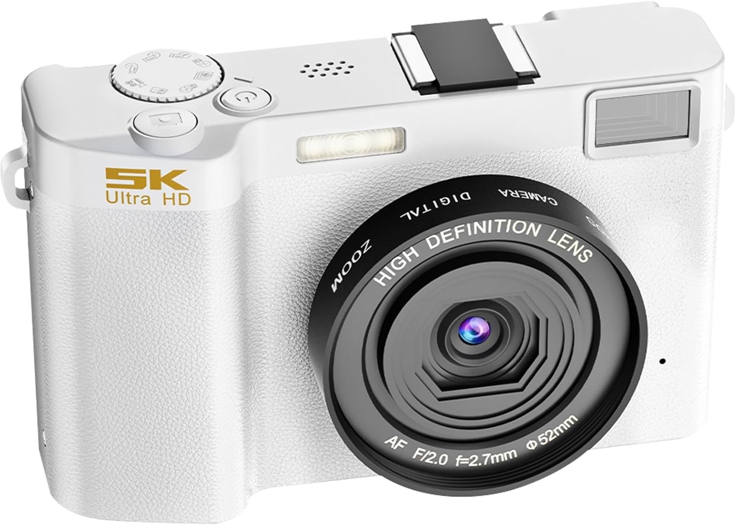 デュアルレンズデジタルカメラ 6400万画素 Wi-Fi転送機能付き コンパクト軽量 64GB microSDカード付属