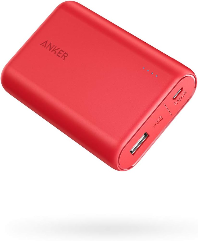 Anker PowerCore 10000 大容量モバイルバッテリー（10000mAh）PSE適合・PowerIQ搭載【レッド】