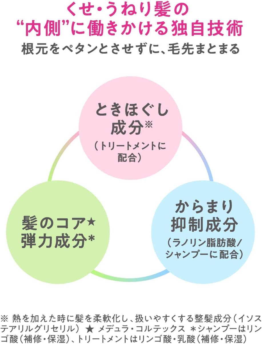 フラットエアリースムースシャンプー 500ml - クセ毛・猫っ毛用 毛先まとまり・からまり抑制