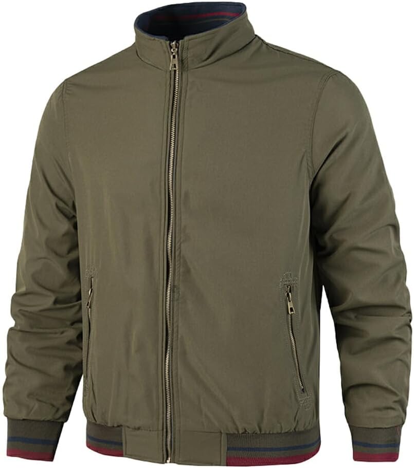 春秋 メンズ 軽量 スリム ジャケット 両面ファッション コート