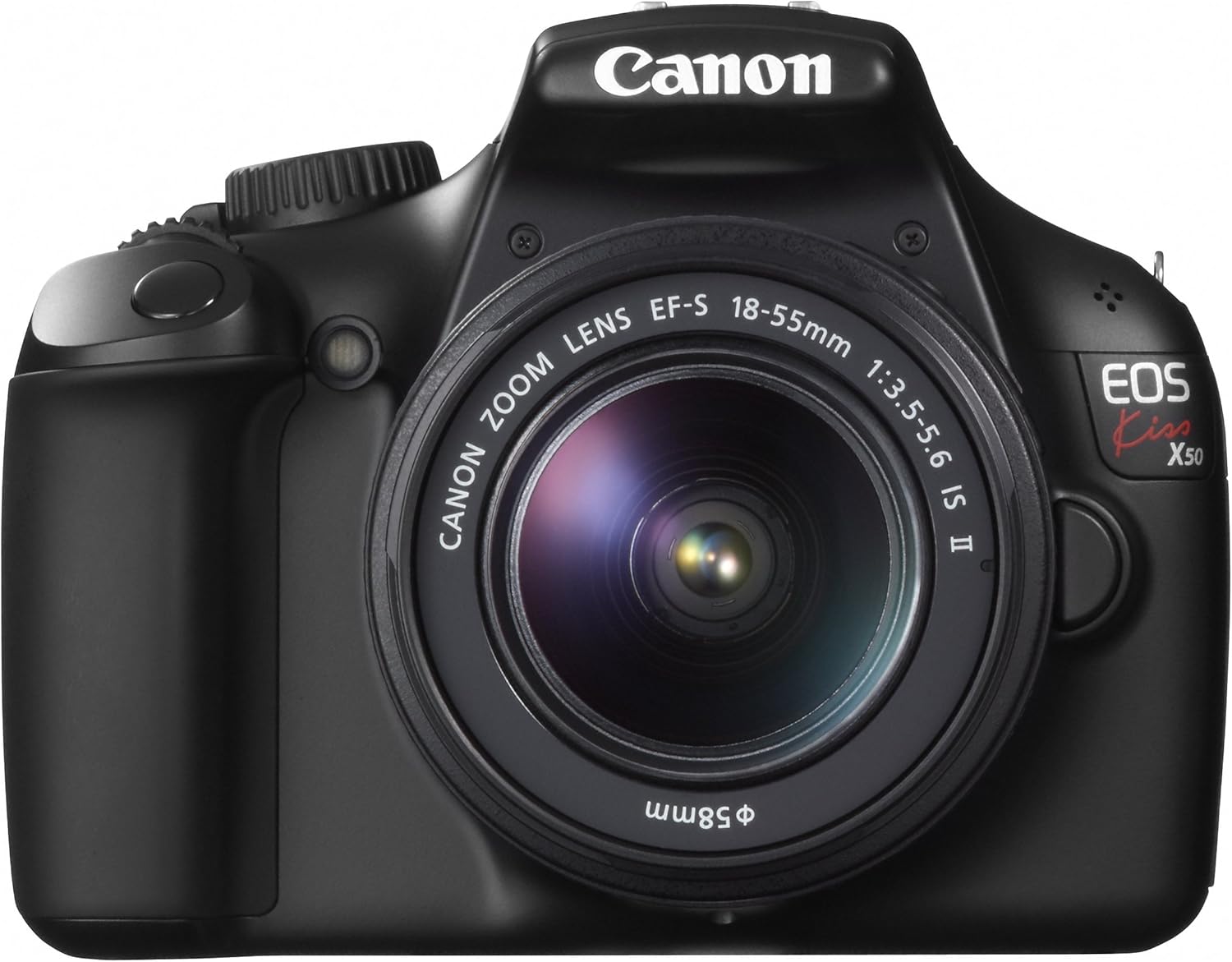 Canon EOS Kiss X50 デジタル一眼レフカメラ レンズキット（EF-S18-55mm F3.5-5.6 IS II） ブラック