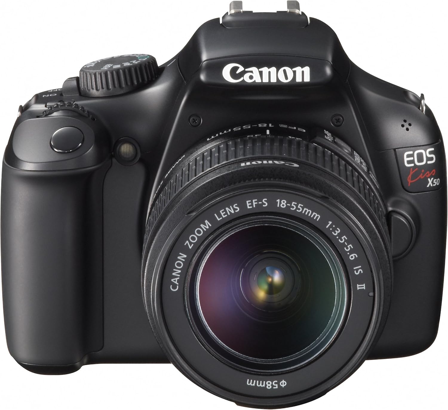 Canon EOS Kiss X50 デジタル一眼レフカメラ レンズキット（EF-S18-55mm F3.5-5.6 IS II） ブラック