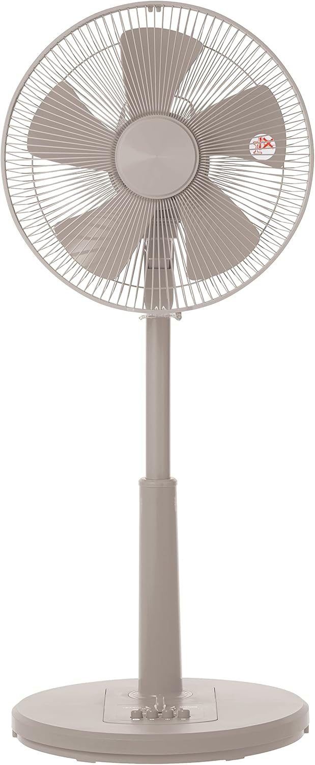 リビング用 押しボタンスイッチ付き扇風機 風量3段階 タイマー機能 グレージュ AMLT-AG30(GR)