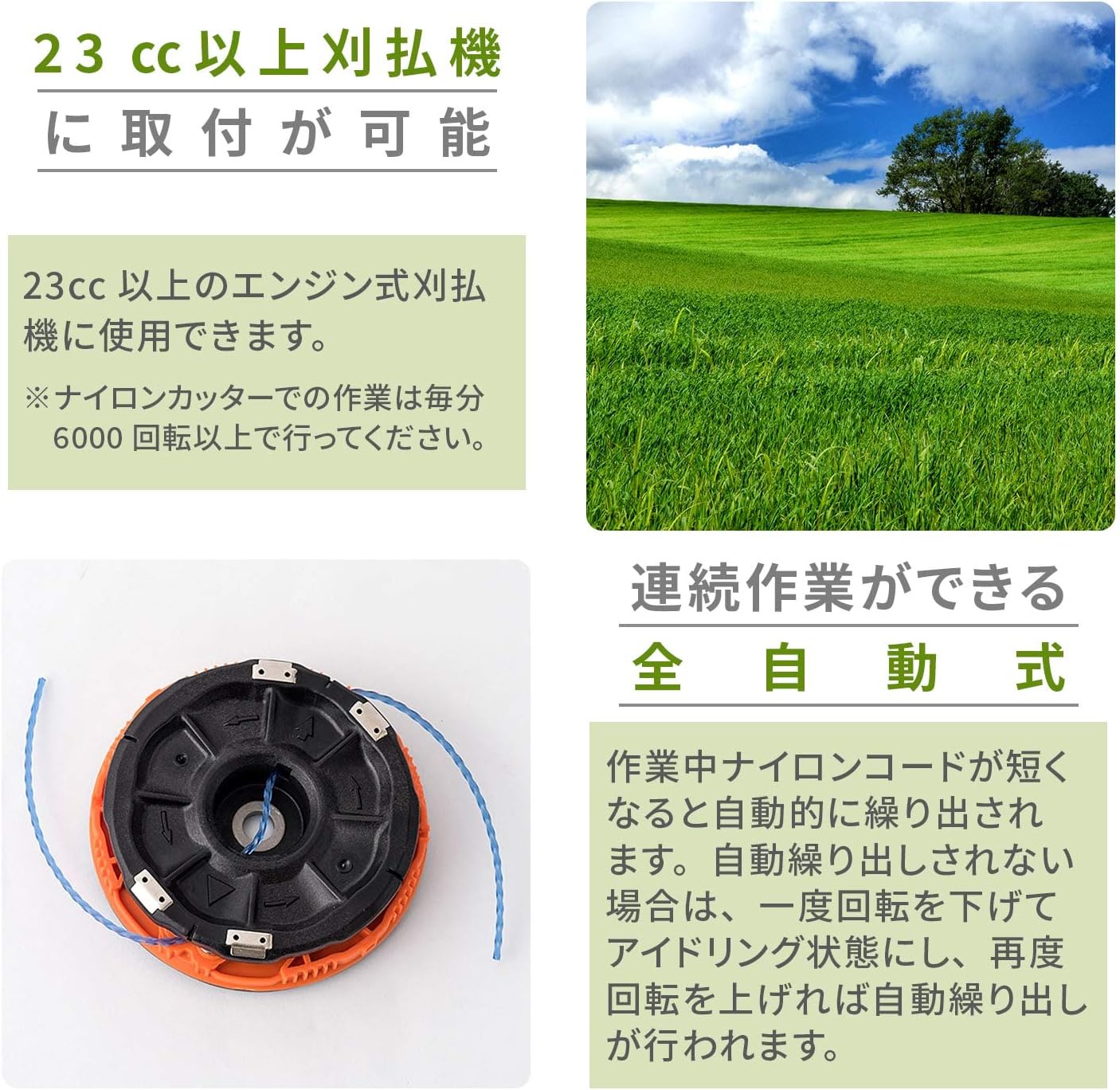 自動繰り出しナイロンカッター替え刃（取付穴径25.4mm） GA-02