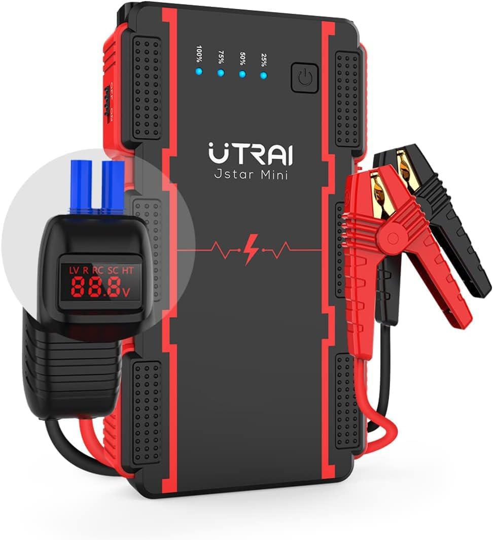UTRAI ジャンプスターター 2500A 12V車用 モバイルバッテリー機能 LEDライト付き