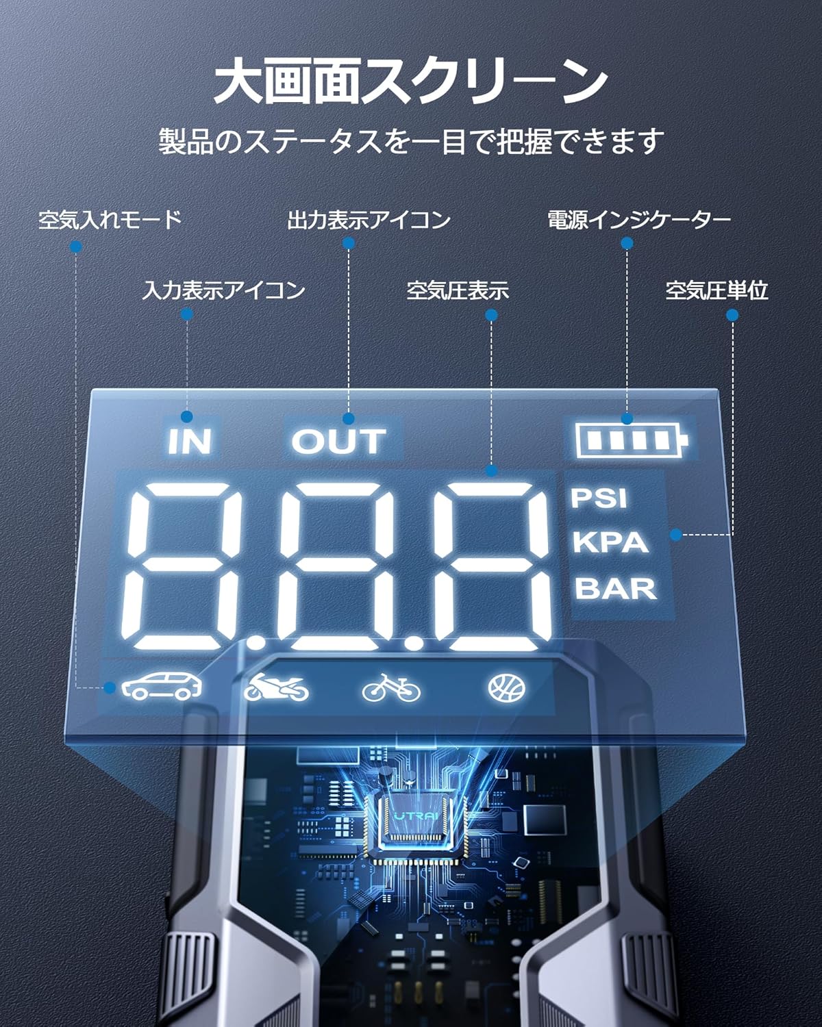 12V車用エンジンスターター＆エアーコンプレッサー搭載ジャンプスターター（ピーク電流2500A、USB出力、LEDライト、PSE認証済）